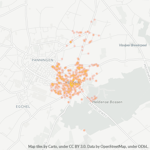 Heatmap voor postcode 5988