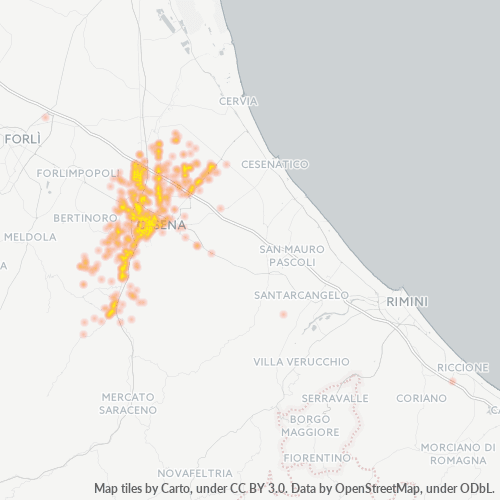 Mappa di calore per cap 47522