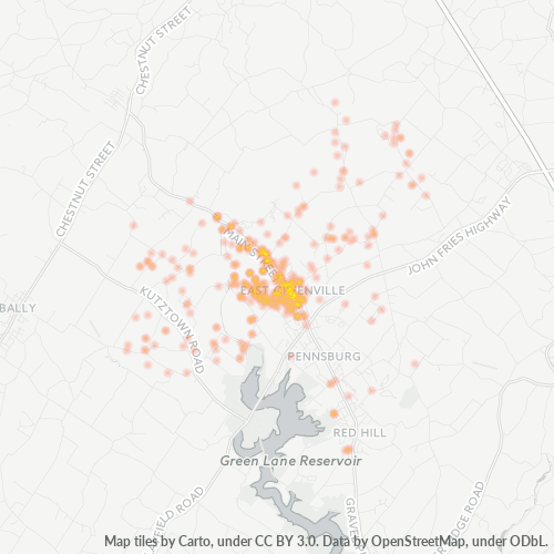 18041 Business Density Heatmap