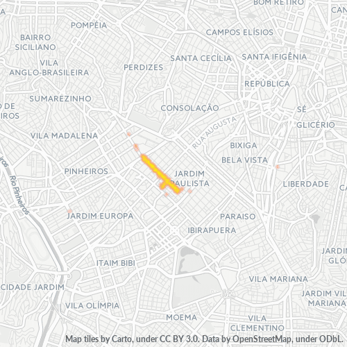 01426-000 Mapa de calor de densidad empresarial