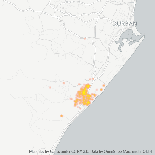 Heatmap for postal code 4110