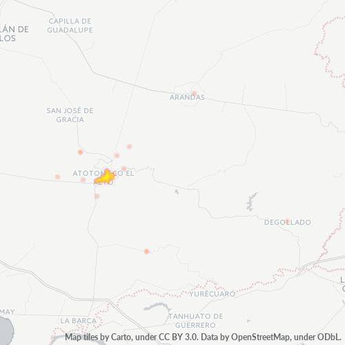 47750 Mapa de calor de densidad empresarial
