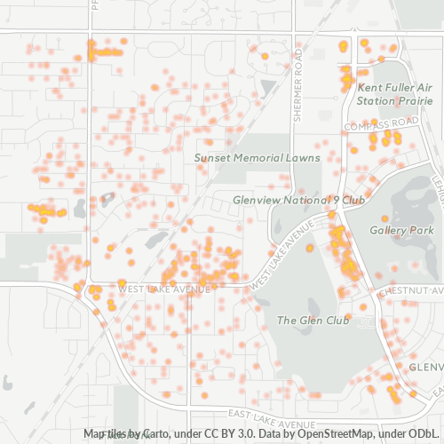 60026 Business Density Heatmap