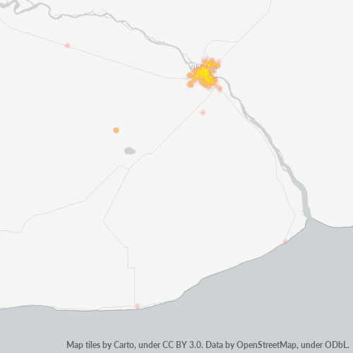 8500 Mapa de calor de densidad empresarial