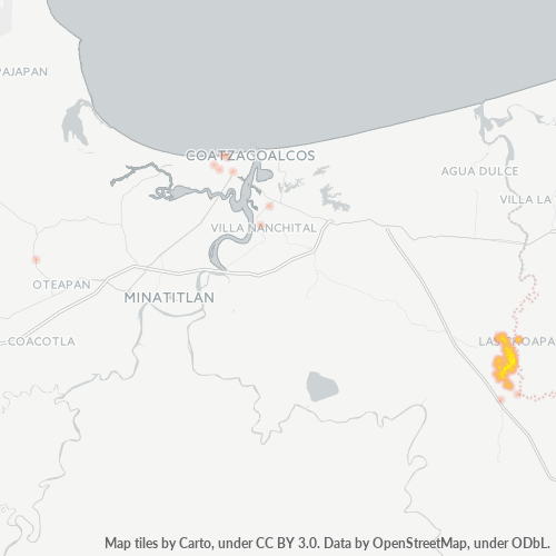 96980 Mapa de calor de densidad empresarial