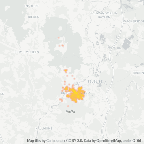 93133 Standortdichte-Heatmap