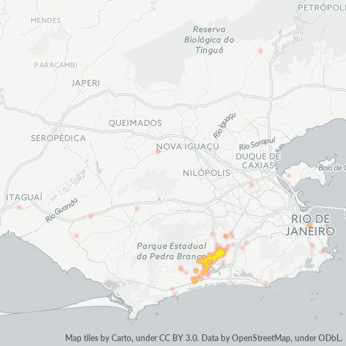 22780-000 Mapa de calor de densidad empresarial