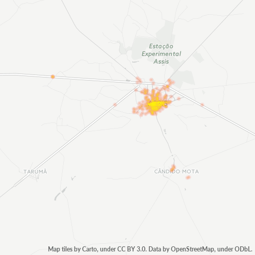 19800-000 Mapa de calor de densidad empresarial