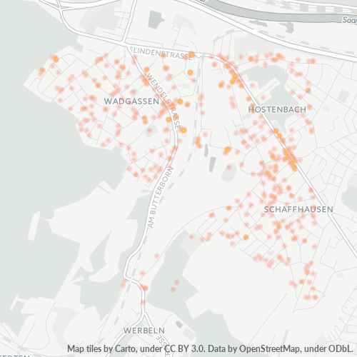 66787 Standortdichte-Heatmap