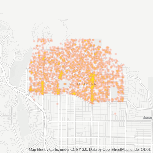 91001 Business Density Heatmap