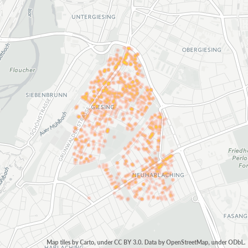 Heatmap für plz 81547