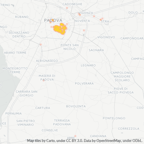 Mappa di calore per cap 35128