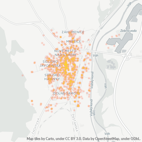 915 01 Teplotná mapa obchodnej hustoty