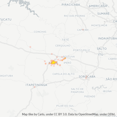 18270-000 Heatmap de Densidade da Empresa