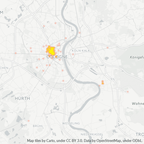 Heatmap für plz 50672