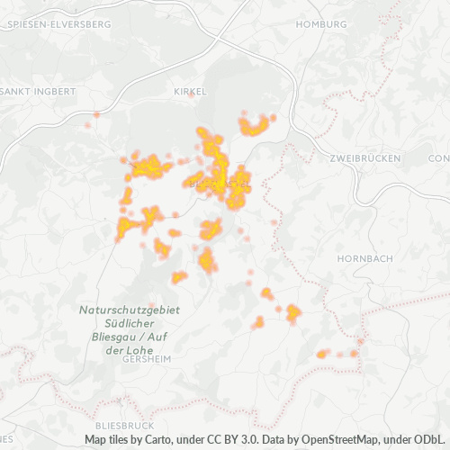 Heatmap für plz 66440