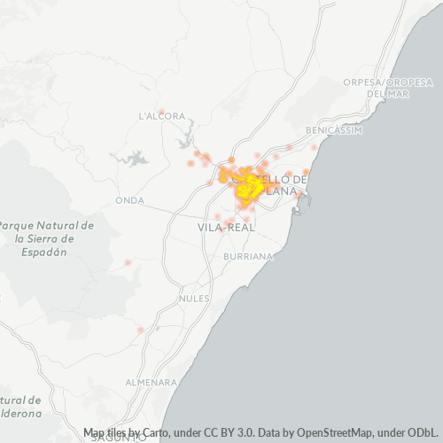 12006 Mapa de calor de densidad empresarial