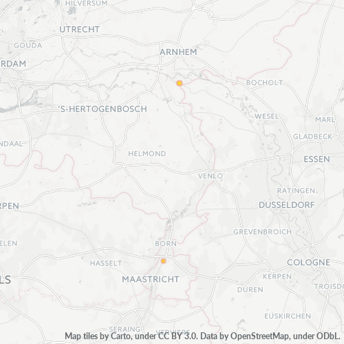 Heatmap voor postcode 6573