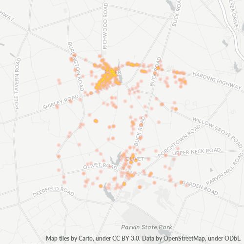 08318 Business Density Heatmap