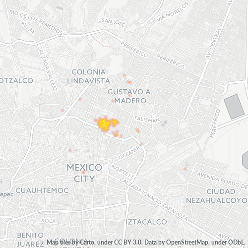 07880 Mapa de calor de densidad empresarial