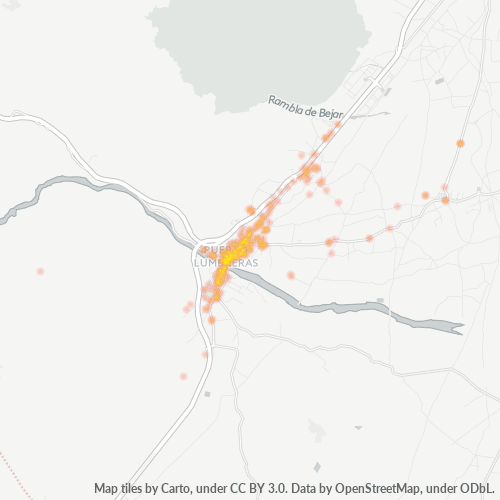 Mapa de calor para código postal 30890