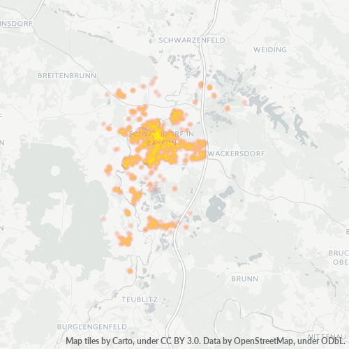 Heatmap für plz 92421