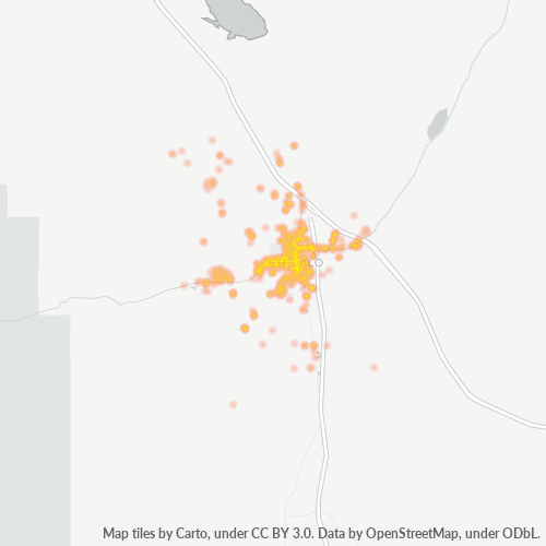 82834 Business Density Heatmap