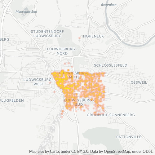 Heatmap für plz 71638