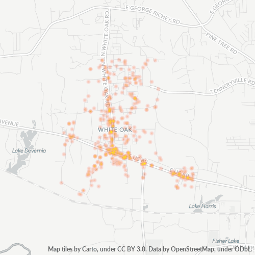 75693 Business Density Heatmap