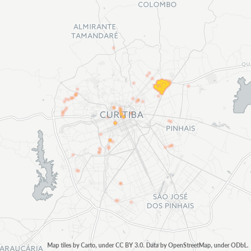 82600-000 Mapa de calor de densidad empresarial