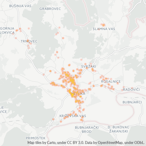8330 Zemljevid gostote poslovanja