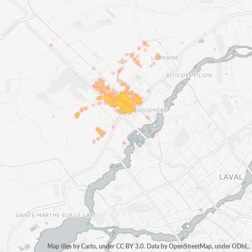 J7E Thermocarte de densité d'activité