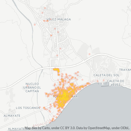 Mapa de calor para código postal 29740