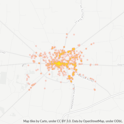 38012 Business Density Heatmap