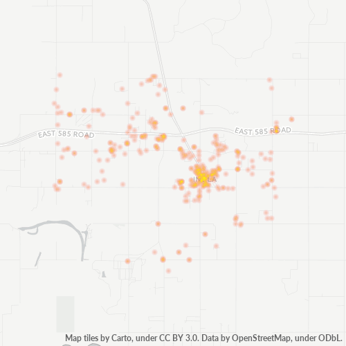 74036 Business Density Heatmap