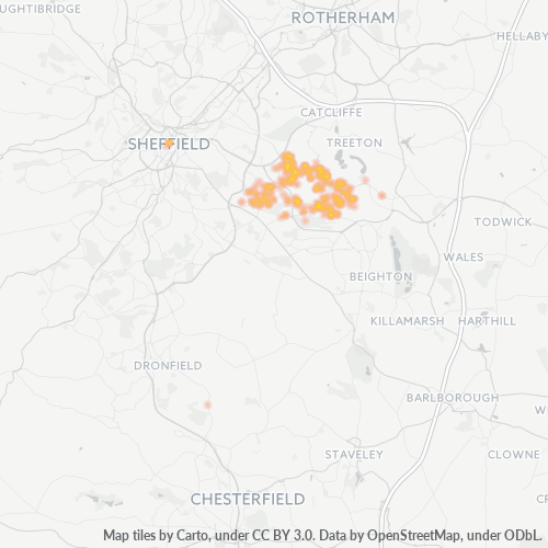 Heatmap for postal code S13