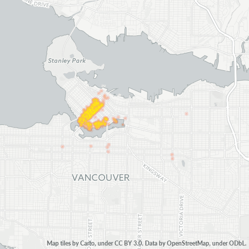 V6Z Business Density Heatmap