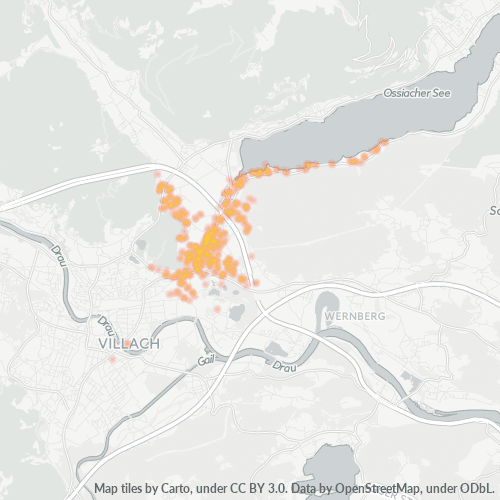 Heatmap für postleitzahl 9523