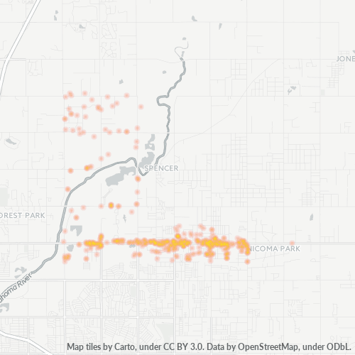 73141 Business Density Heatmap