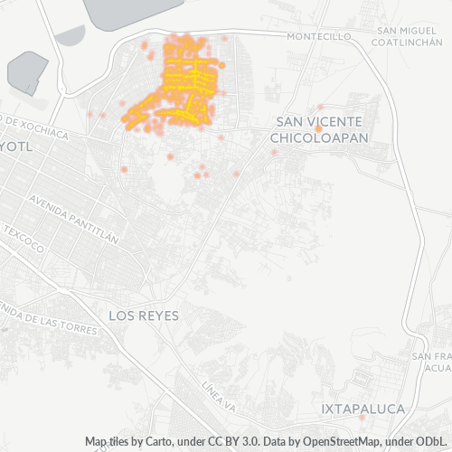 56334 Mapa de calor de densidad empresarial