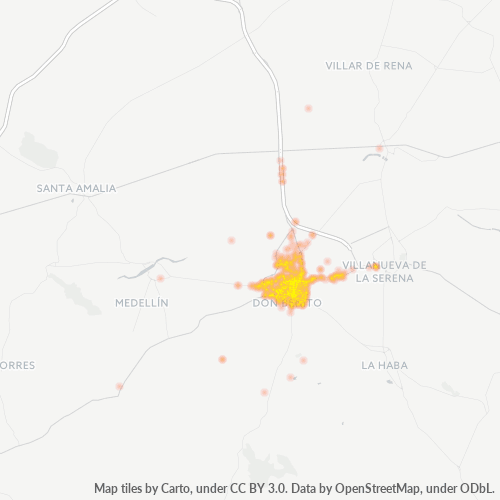 Mapa de calor para código postal 06400