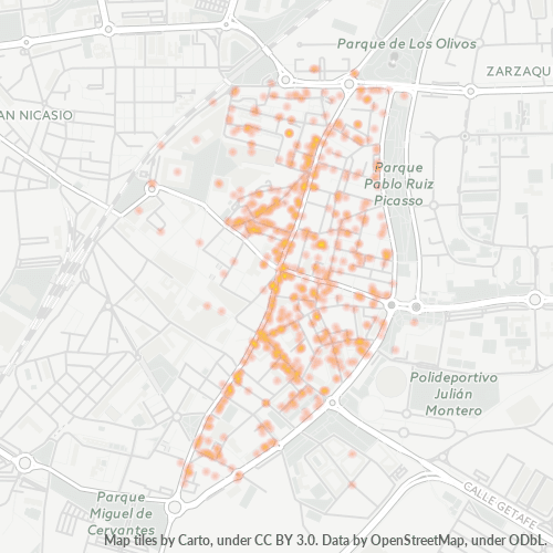28912 Mapa de calor de densidad empresarial