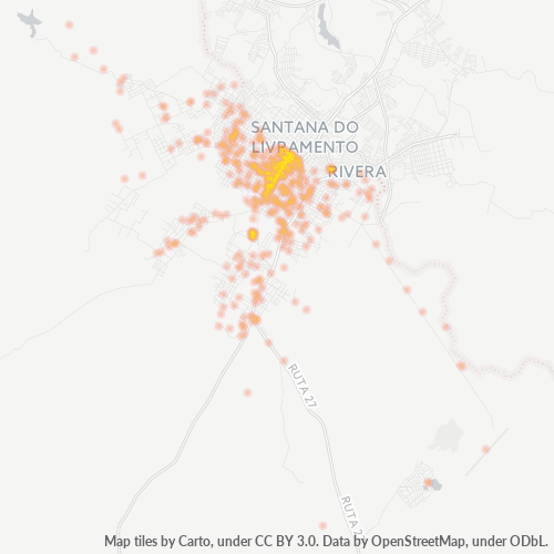 40000 Mapa de calor de densidad empresarial