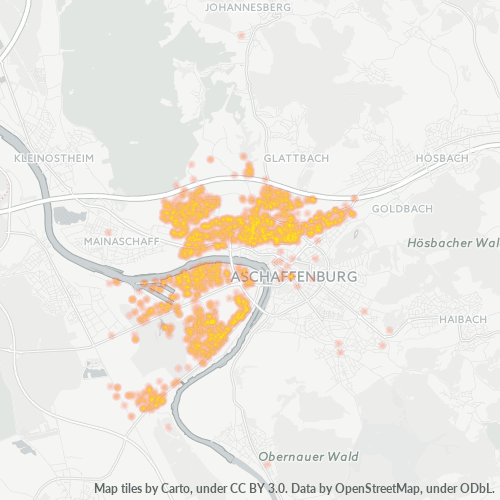 Heatmap für plz 63741