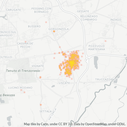 Mappa di calore per cap 20066