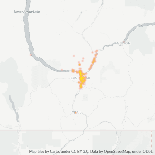 V1N Thermocarte de densité d'activité