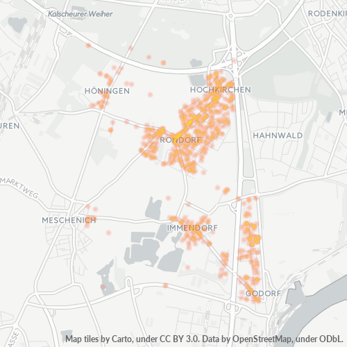 Heatmap für plz 50997