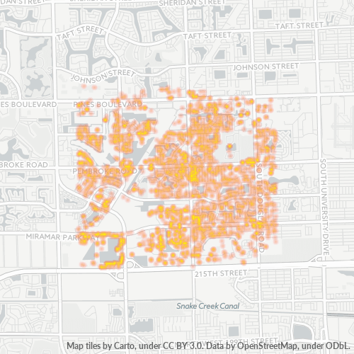 33025 Business Density Heatmap