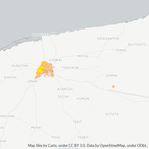 97246 Mapa de calor de densidad empresarial