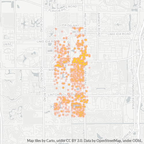 33484 Business Density Heatmap